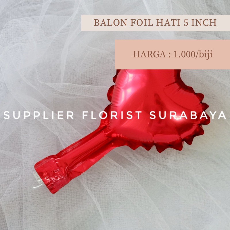 balon hati foil / balon foil / balon hati kecil / balon hati foil 5inchi / balon hati 5 inchi