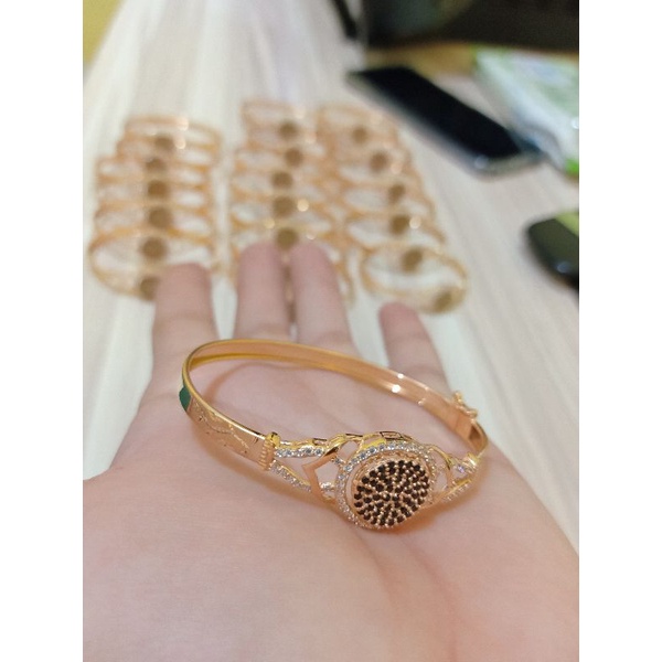 GELANG BANGLE DEWASA PERAK 925 ROSE GOLD