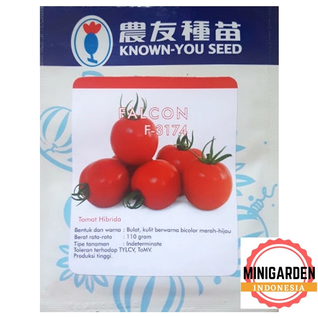 TOMAT FALCON 10 GRAM PACK BESAR benih biji tomat merah bulat tinggi tomat f1 unggul known you seed