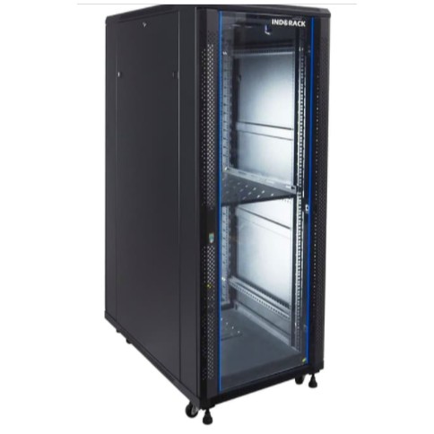 IR9032G - Close Rack 32U Depth 900mm Glass Door 19&quot; - INDORACK