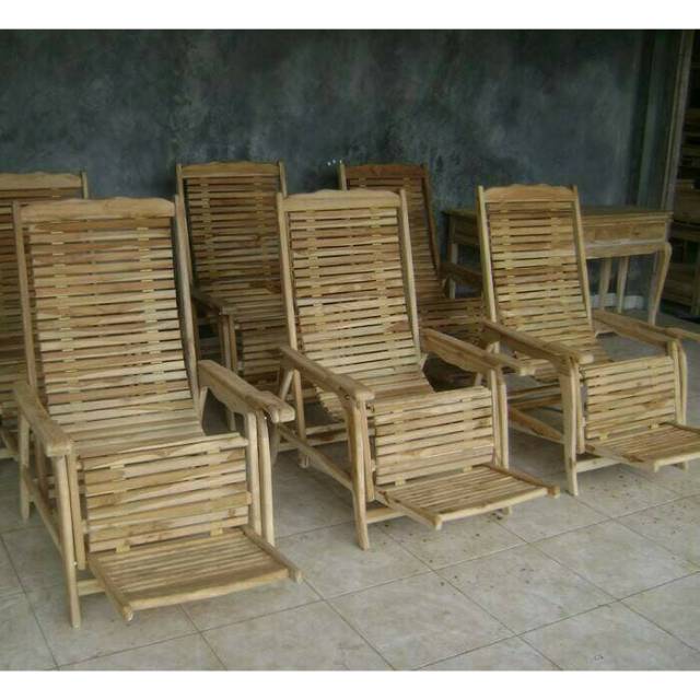 Kursi Malas Santai Krepyak MENTAH Jati Jujur Barokah Furniture Jepara