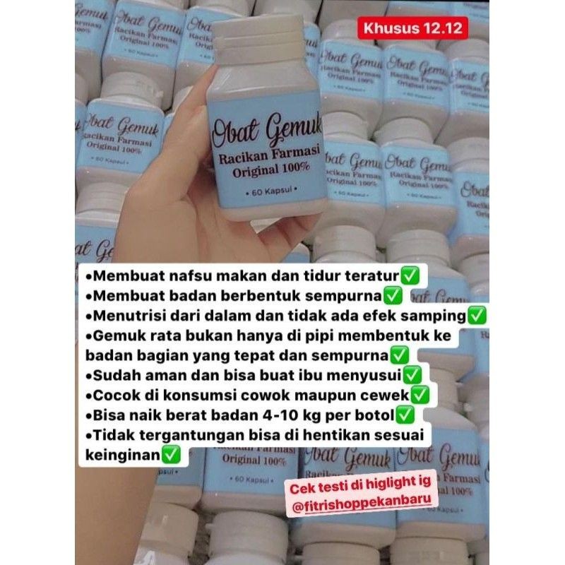 Obat Gemuk Racikan Farmasi ORIGINAL ‼️