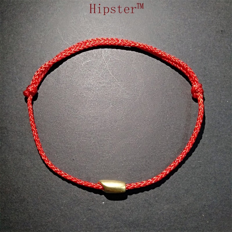 New Retro Classic Features Braided Rope Couple Gold Bracelet