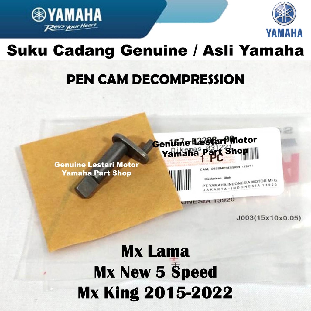 Pen Pin Cam Dekompresi Decompression Noken As Camshaft MxKing Mx MxNew Mx King Asli Yamaha Surabaya