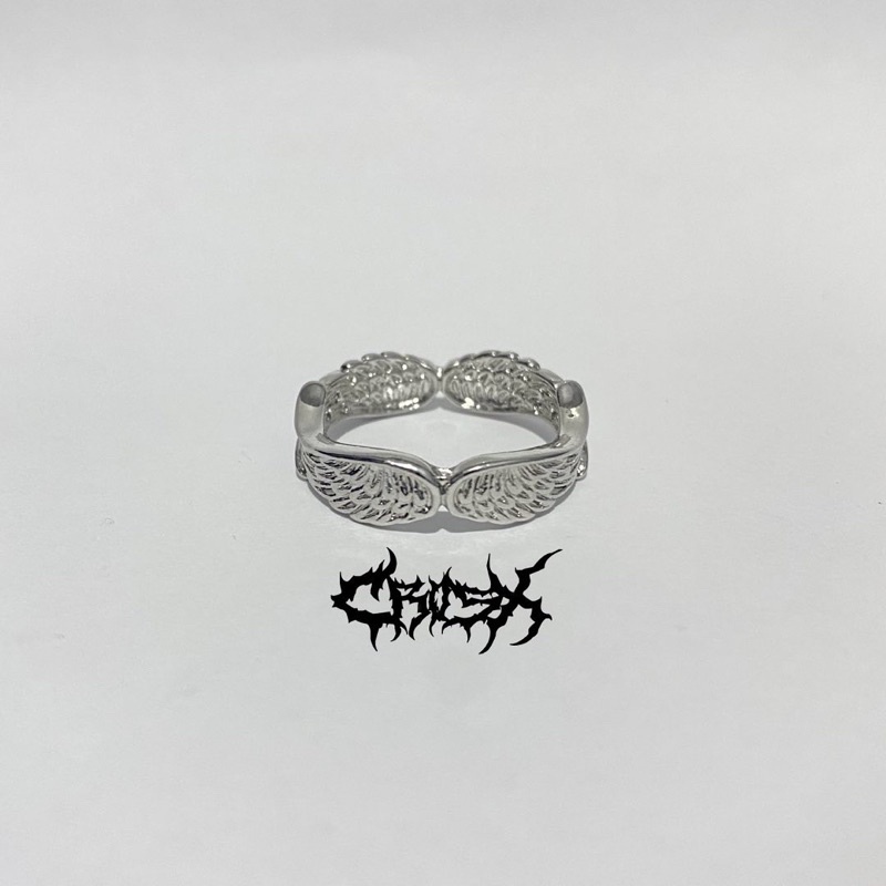 ANGEL WINGS RING / CINCIN SAYAP MALAIKAT / COUPLE RING CINCIN COUPLE KOREAN STYLE RING CINCIN STYLE KOREA CINCIN AESTHETIC RING CINCIN TITANIUM CINCIN STAINLESS STEEL CINCIN PRIA CINCIN WANITA HIP HOP PUNK RETRO VINTAGE METAL RING