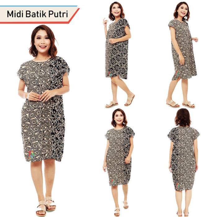 DASTER MIDI BATIK PUTRI/BAJU SANTAI/BAJU BATIK/BAJU HAMIL/BAJU TIDUR/
