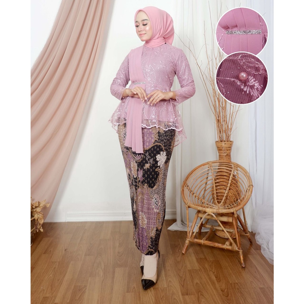 Set Tunik Selendang Busui Modern//Setelan  Tunik Selendang Busui dan rok Plisket//Setelan Tunik tille selendang/pakaian wanita termurah//baju kurung/kebaya termurah/pakaian wanita pesta/baju tradisional/set pakaian tradisional/termurah