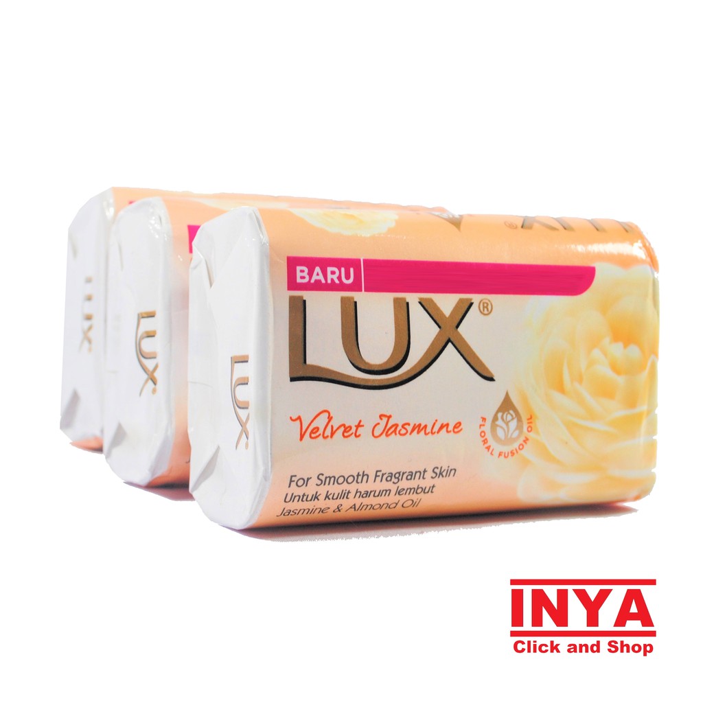 LUX VELVET JASMINE  FLORAL FUSION OIL SOAP BAR 80gr - Sabun Batang