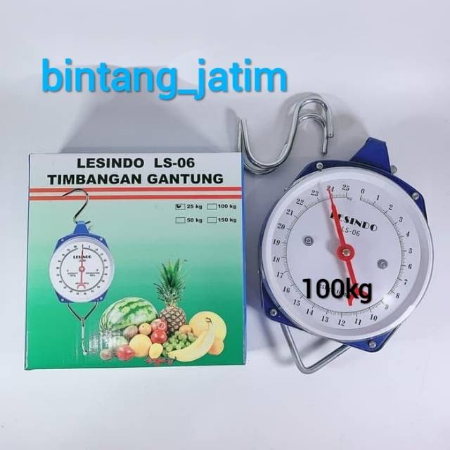 hanging scale timbangan gantung besi 100kg/ timbangan dus jarum