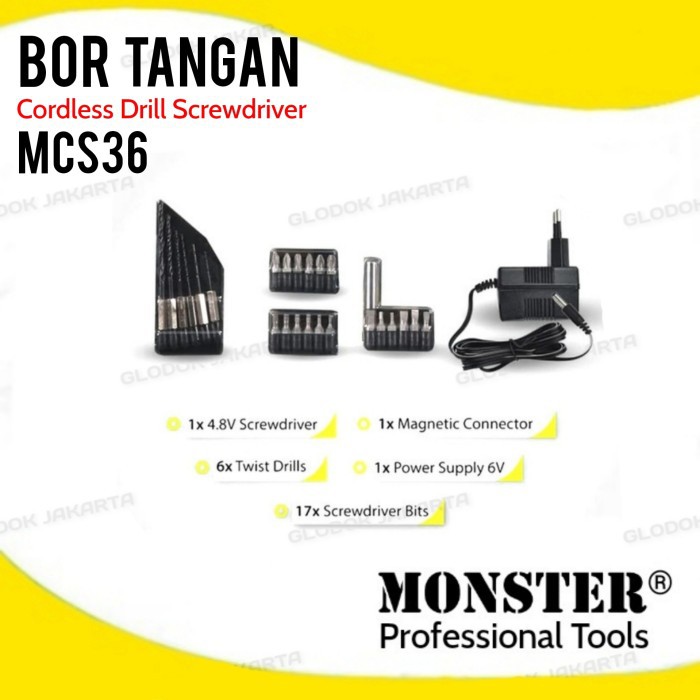 Mesin Bor Baterai Cordless Drill Screwdriver Bor Tangan Baterai