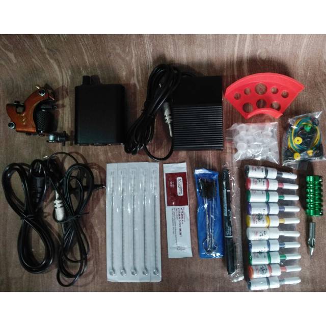 Mesin tattoo / alat tattoo siap pakai / mesin tato lengkap / Mesin tato coil langsung pakai