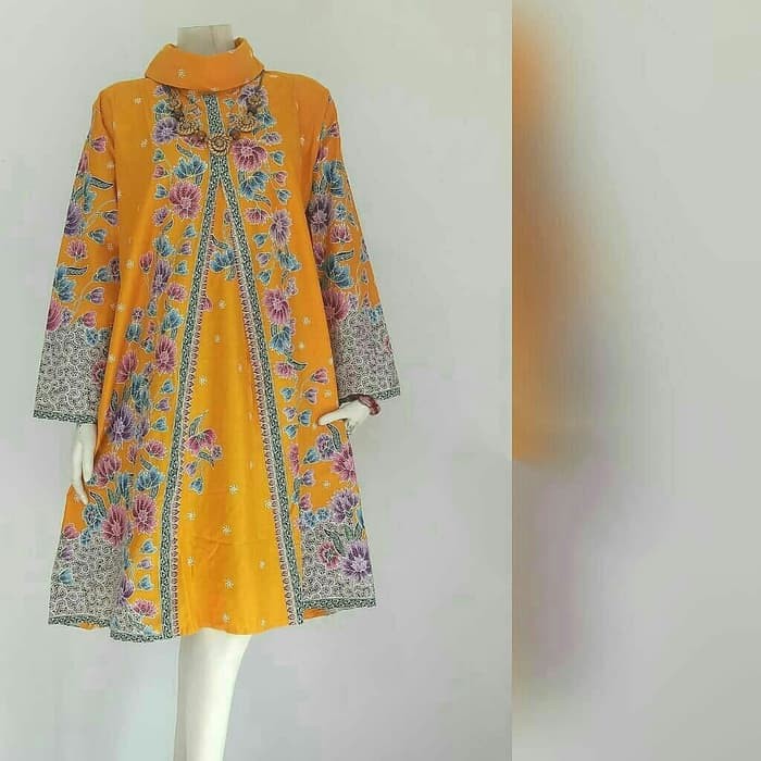 baju blous tunik batik jumbo ld 120 blous tunik batik blous wanita l