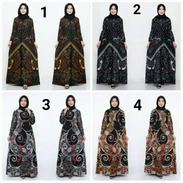 BAJU GAMIS BATIK WANITA-GAMIS SYARI-GAMIS BATIK JUMBO-GAMIS BATIK KOMBINASI-GAMIS KATUN-BATIK MODERN