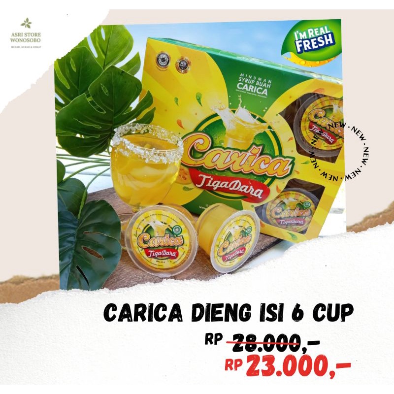 

SIRUP CARICA DIENG WONOSOBO MERK TIGA DARA 1 BOX ISI 6 PCS