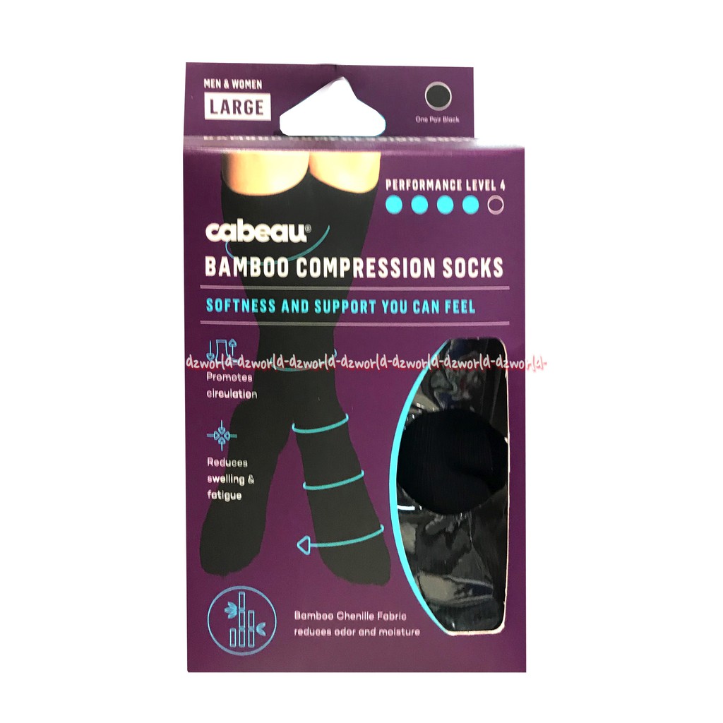 Cabeau bamboo compression socks Kaus Kaki dengan ekstrak bambu anti Kuman mikroba