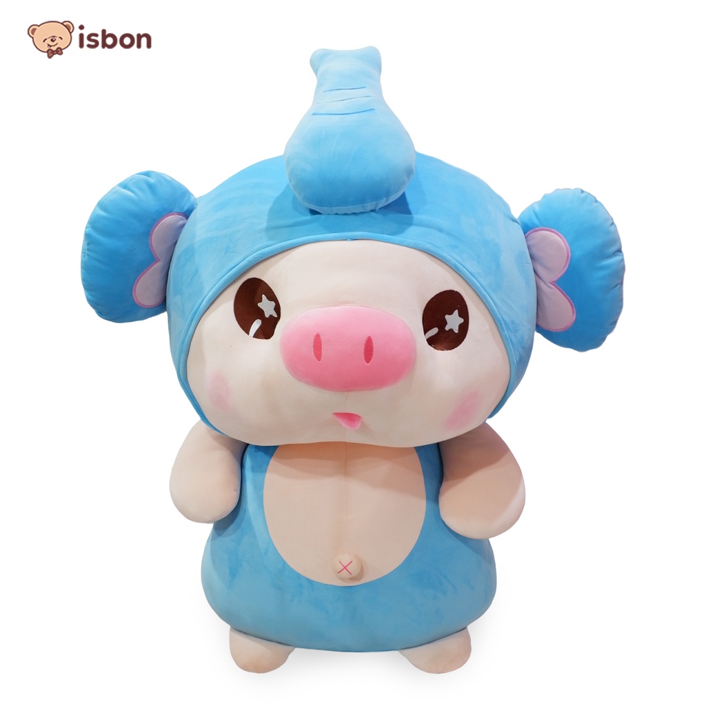 ISTANA BONEKA Babi Pig Hoodie ukuran sedang 30cm squishy halus premium besar lucu piggy pig soft plush premium