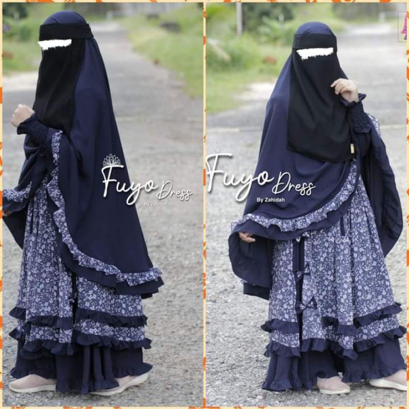 Gamis Fuyo set free Cadar dan Masker Original Zahidah