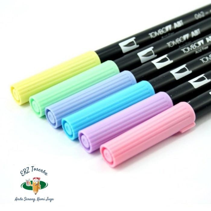 

Kaligrafi / Set 6 Colors Tombow Abt Dual Brush Pen Pastel Series / Paket 6 Warna Murah Meriah Ready