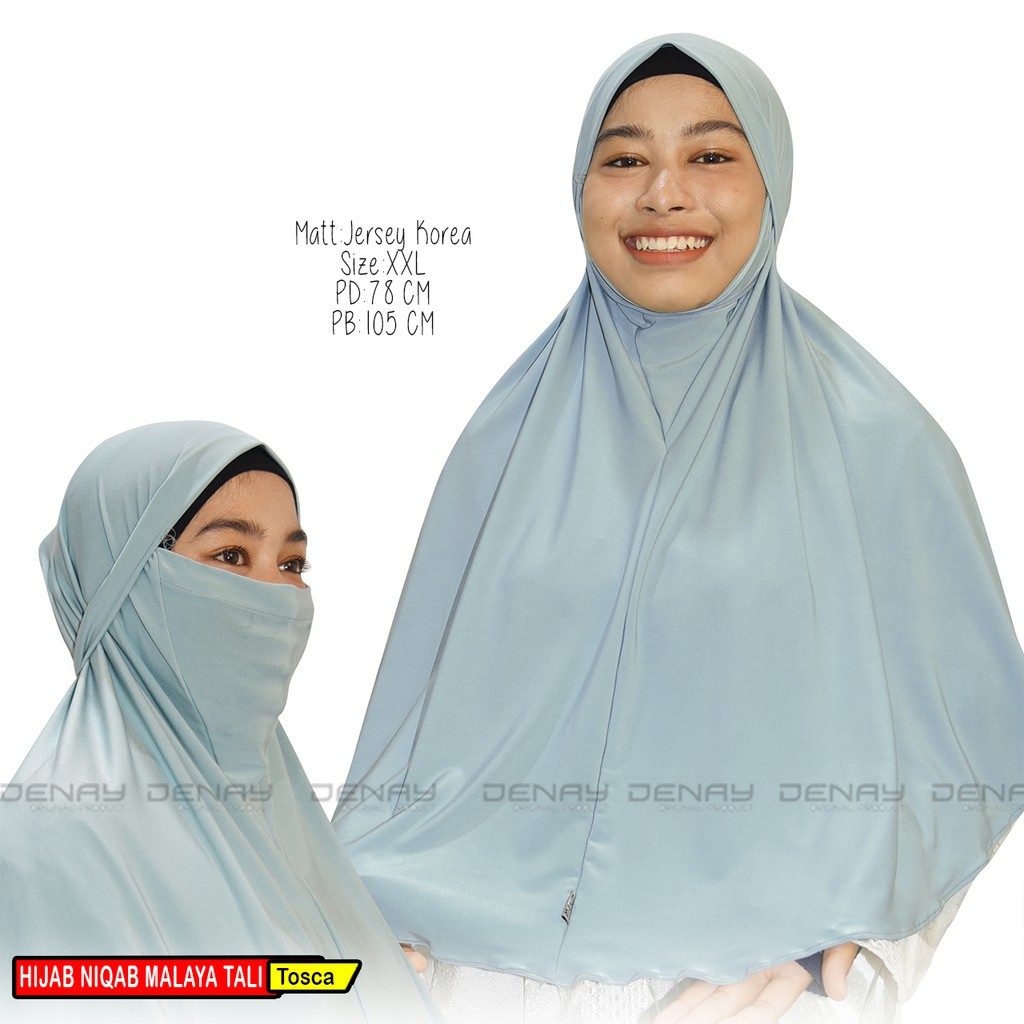 TOKODENAY - HIJAB MASKER - NIQAB MALAYA 2IN1 - BAHAN JERSEY - JILBAB WANITA MUSLIMAH - BEST SELLER