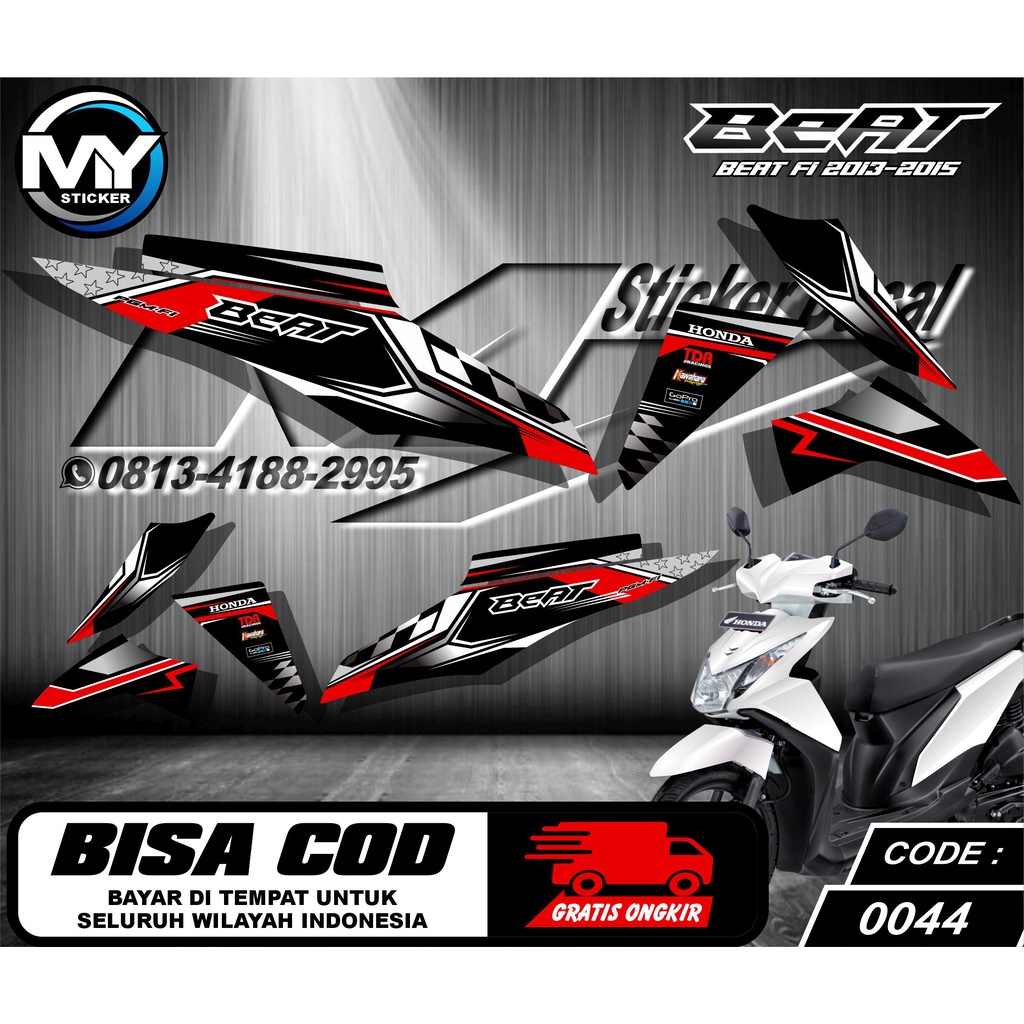 0044 Sticker List Variasi Beat 2013-2015  - Striping Variasi Beat 2013-2015 Terbaru - Stiker List Va