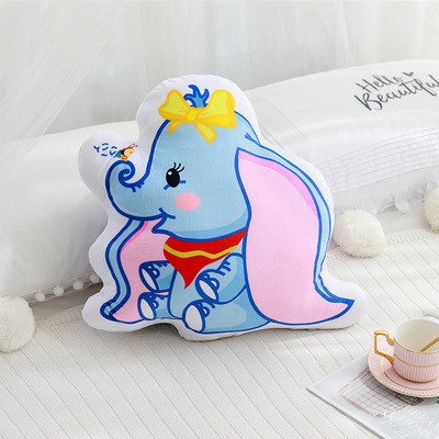 Bantal Boneka Stuffed Bentuk Gajah Lucu Bahan Plush Lembut untuk Bayi