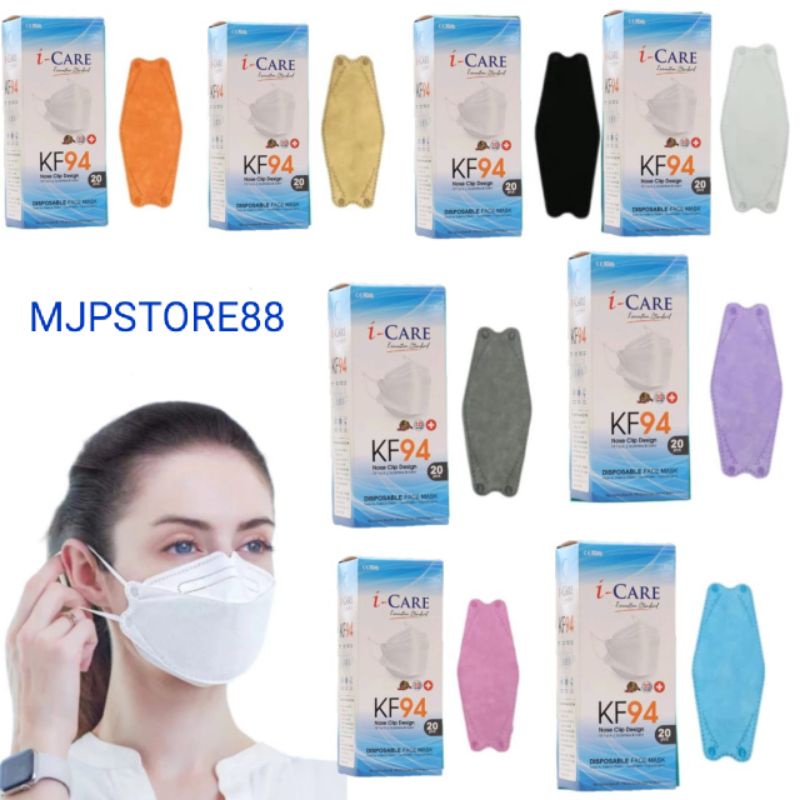 Masker KF94 4Ply  Icare Evo Warna 1Box Isi 20Pcs