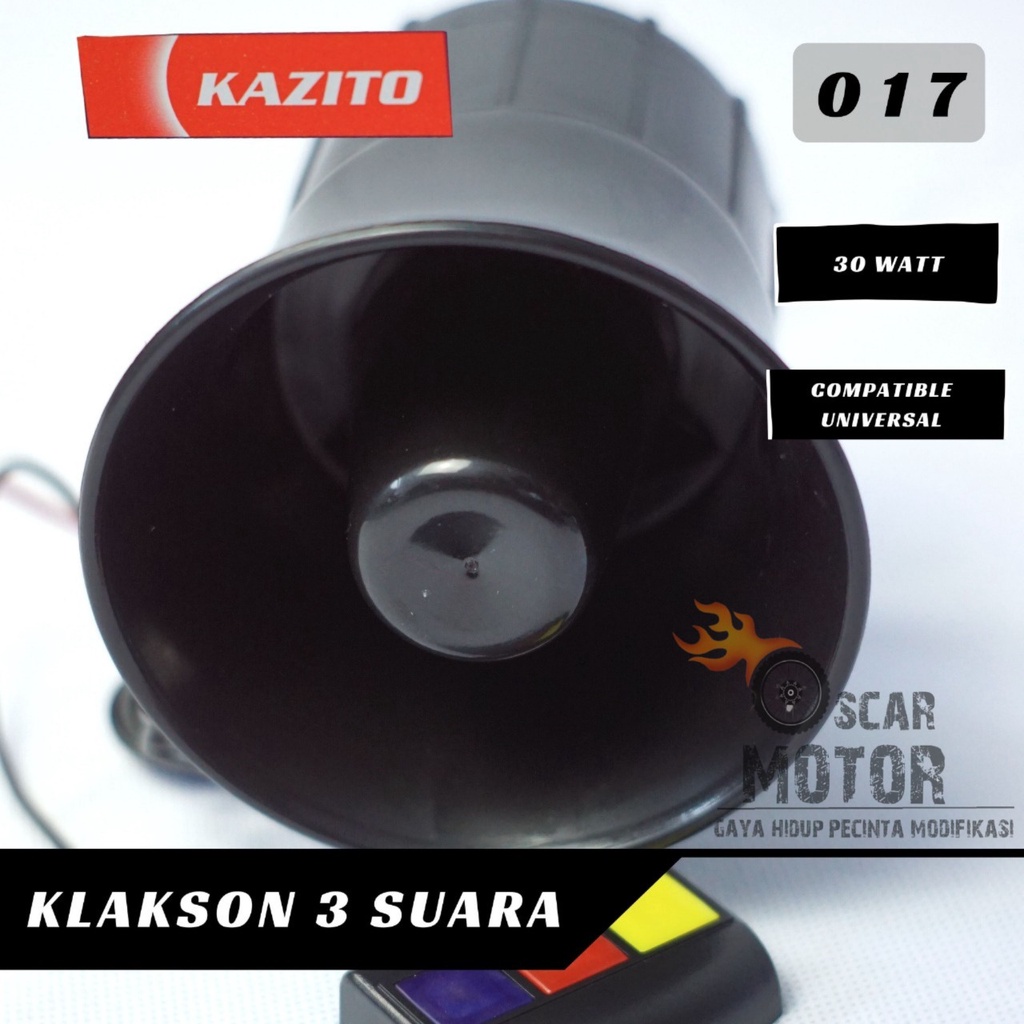 KLAKSON KAZITO TOA SIRINE 3 SUARA DASENG KLAKSON PATWAL POLISI TOURING MOTOR UNIVERSAL   By Mega_Racing