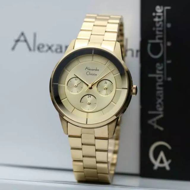 ALEXANDRE CHRISTIE AC 2714 GOLD GARANSI RESMI 1TAHUN