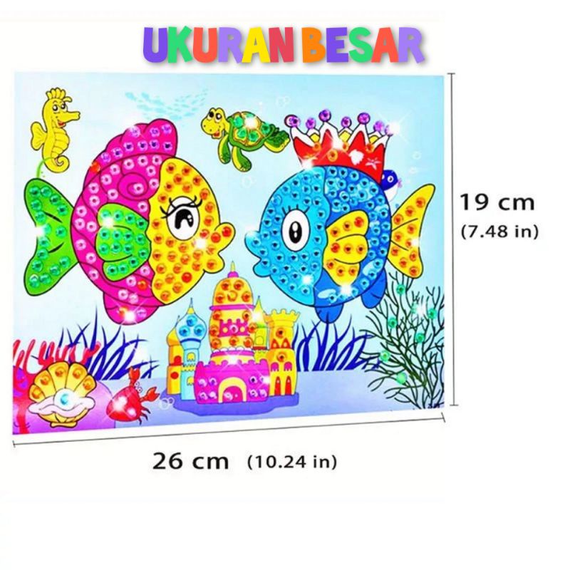 Mainan DIY Tempel Diamond &amp; Painting Sticker Besar