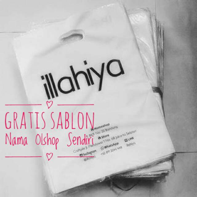 GRATIS SABLON  Kantong  Plastik  Packing OLSHOP ukuran 30x40 