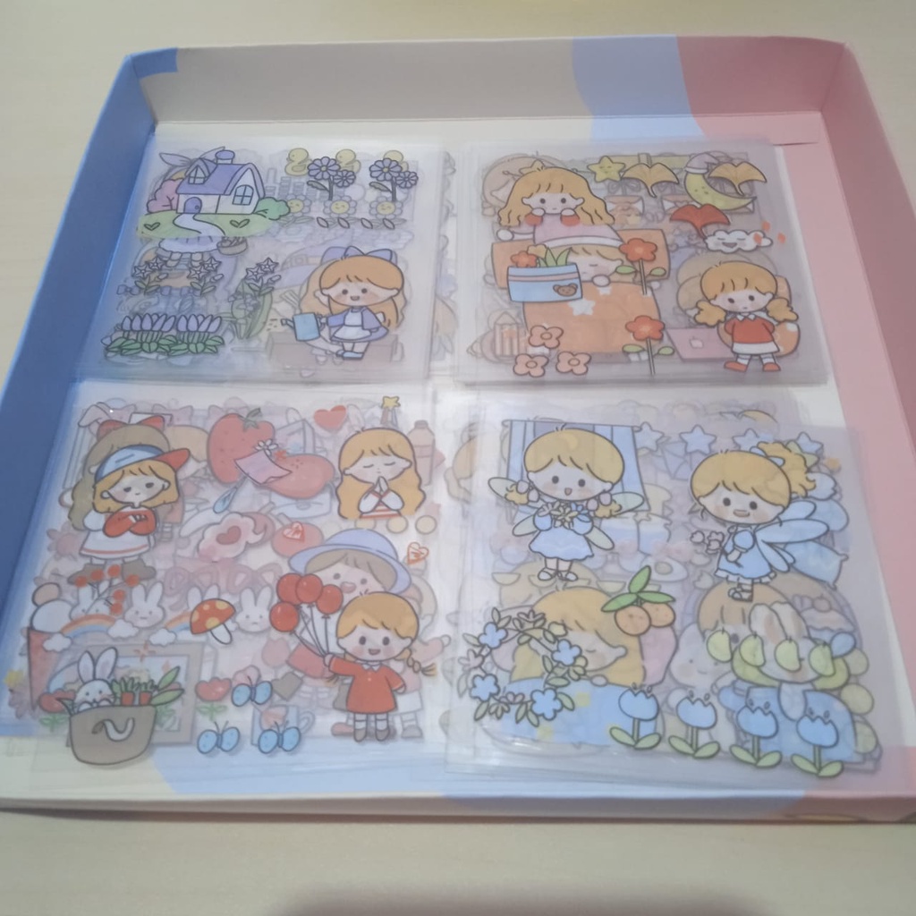 

Sticker Transparant Baby GIRL Waterproof Anti Air ala Korea Lucu Imut PVC untuk Tumbler, Botol, Buku, Scrapbook