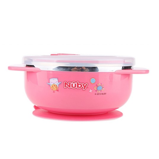 Nuby Stainless Owl Bowl  &amp; Monkey 250Ml
