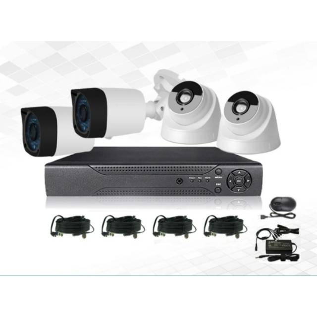 1set cctv 4ch 4kamera 4mp fullHD komplit tinggal pasang bisa online ke hp