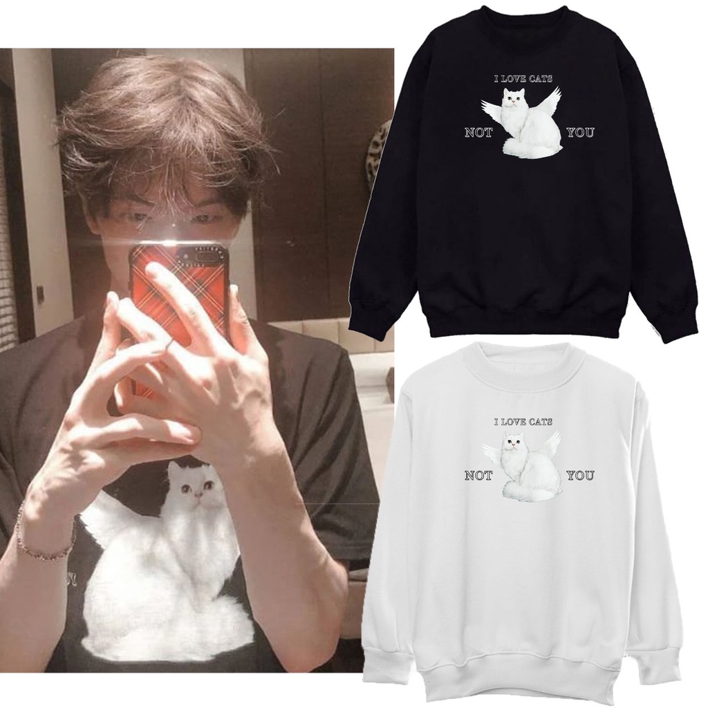 Sweater  NCT jaemin ( gambar kucing ) I Love cats not you