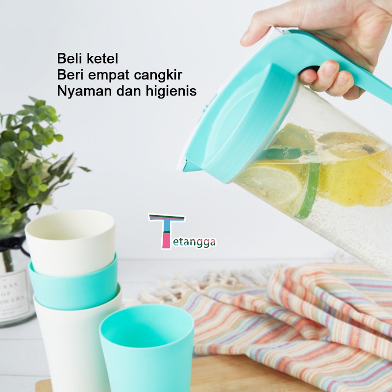 Teko Set of 5 Pcs/Water Jug /Ceret Air Plastik/Teko Air/ Pitcher Water Jug Infused Eskan Air Minum