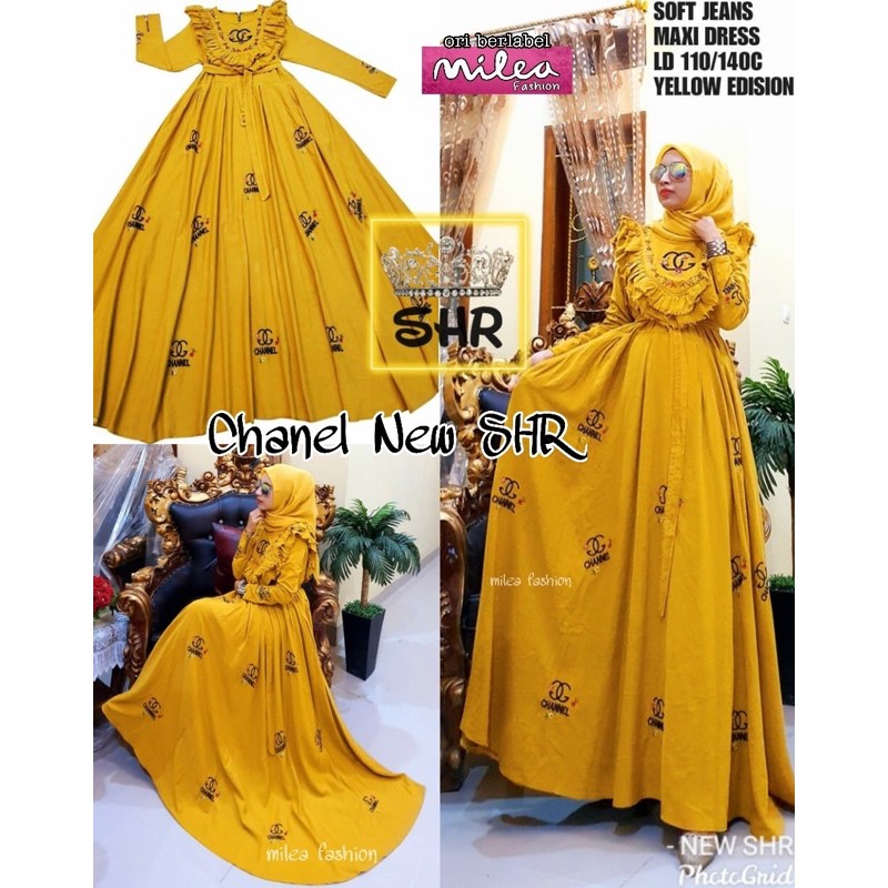 CHANEL NEW SHR >> GAMIS SOFT JEANS ORI SHR >> GAMIS CASUAL >> DRESS CASUAL TERBARU