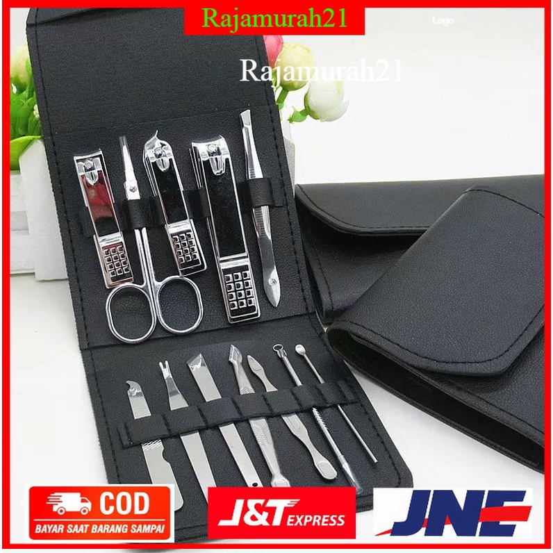 Wattson&amp;Webb Nail Art Set Gunting Kuku Manicure Pedicure 12 PCS - Silver