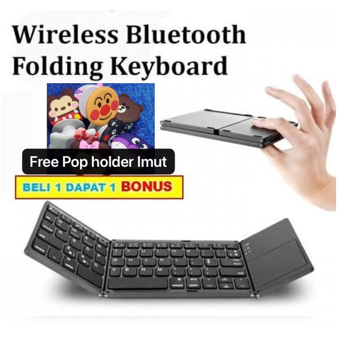 SOHA KYB-003 Wireless Bluetooth Keyboard Lipat Folding Magnetic With Touchpad Keyboard Portable Track pad