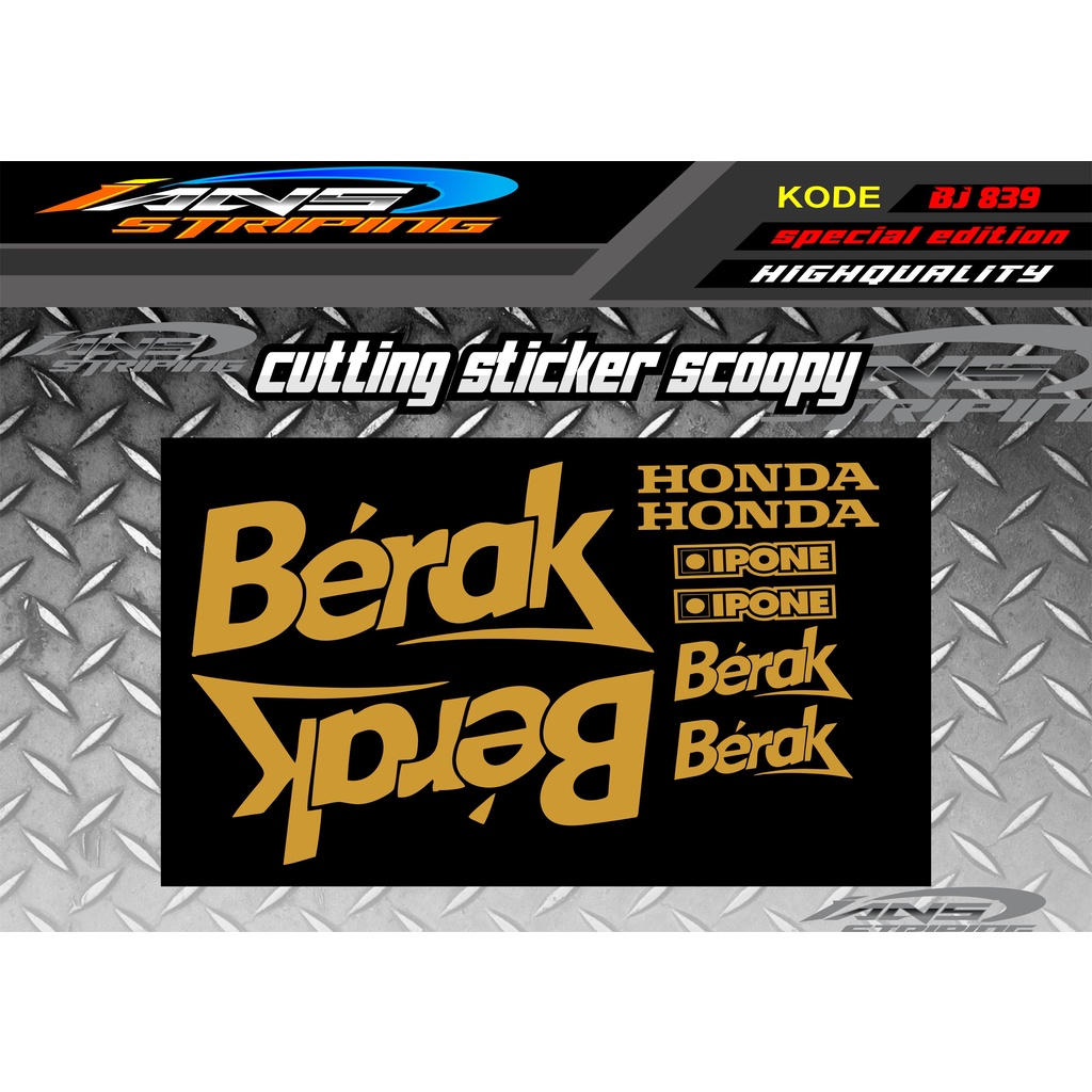 STIKER CUTTING SCOOPPY / CUTTTING STIKER VESPA / STICKER VIRAL