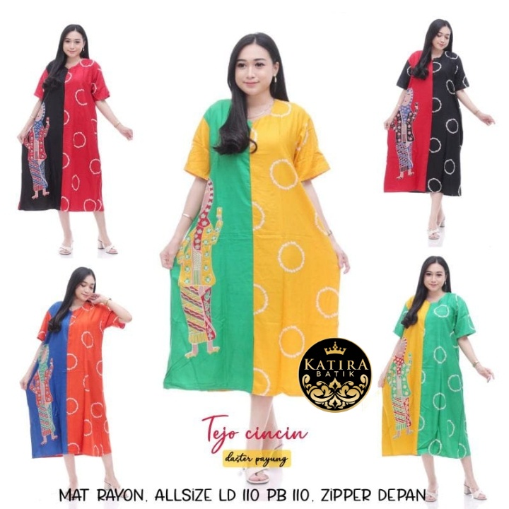 HOMEDRESS DASTER TEJO CINCIN  RAYON CAP DASTER SUPER BATIK  BU TEDJO  DASTER WANITA  DASTER SUPER JU