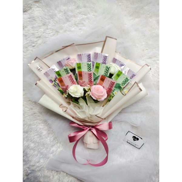 Buket Real Money Buket Uang Asli Bunga Artificial Request Customer