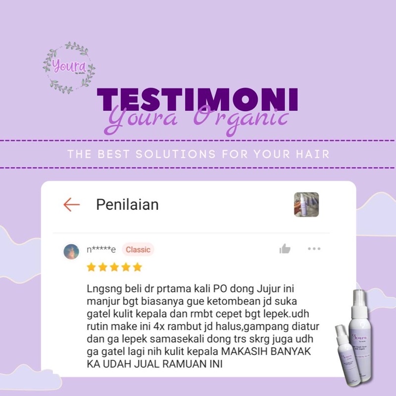 Youra Hair Tonic Growth Serum | Penyubur rambut & Mengatasi rambut rontok by akuitin-2