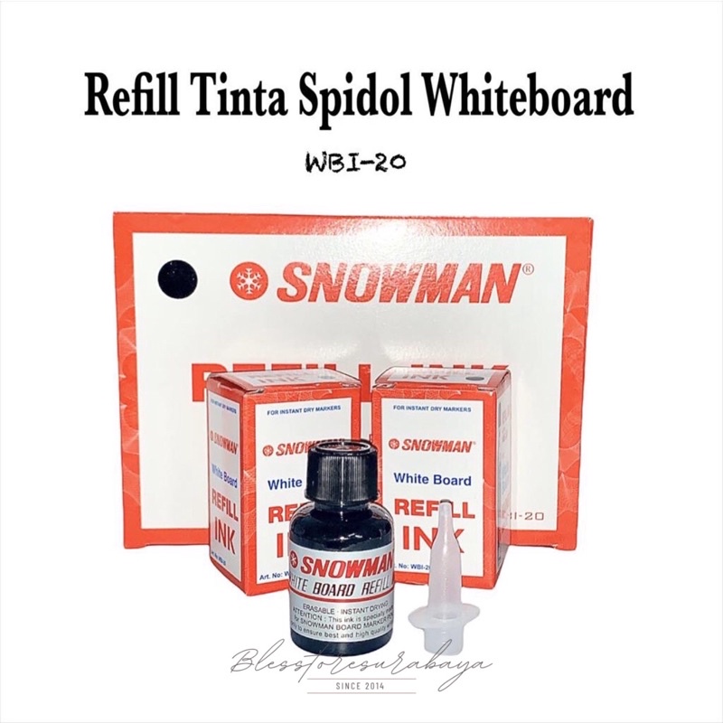 

[BS 754] Refill Tinta Ink Spidol Whiteboard Snowman WBI 20 / isi spidol papan