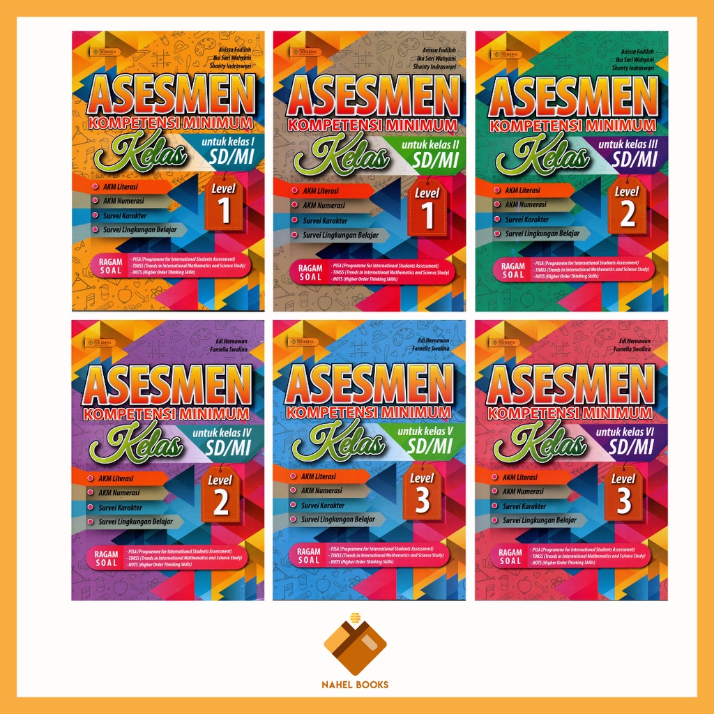BUKU PAKET AKM (ASEMESMEN KOMPETENSI MINIMUM) SD KELAS 1,2,3,4,5,6 PENERBIT THURSINA