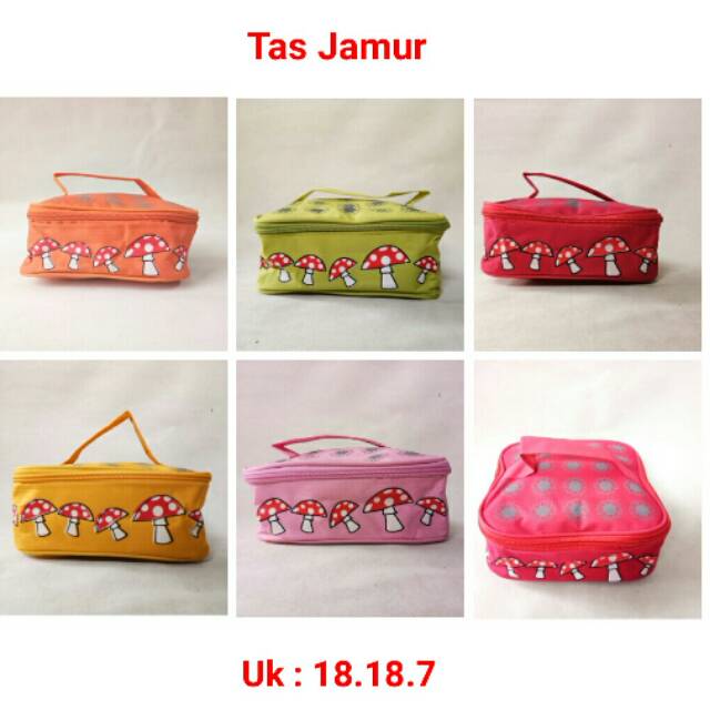 

tas Lolly Tupperware /tas ulang tahun goodie bag ultah / lunch bag jamur