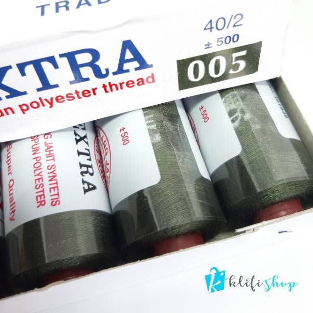 Benang EXTRA Hijau Tentara KODE 005/ Benang jahit/ Perlengkapan jahit