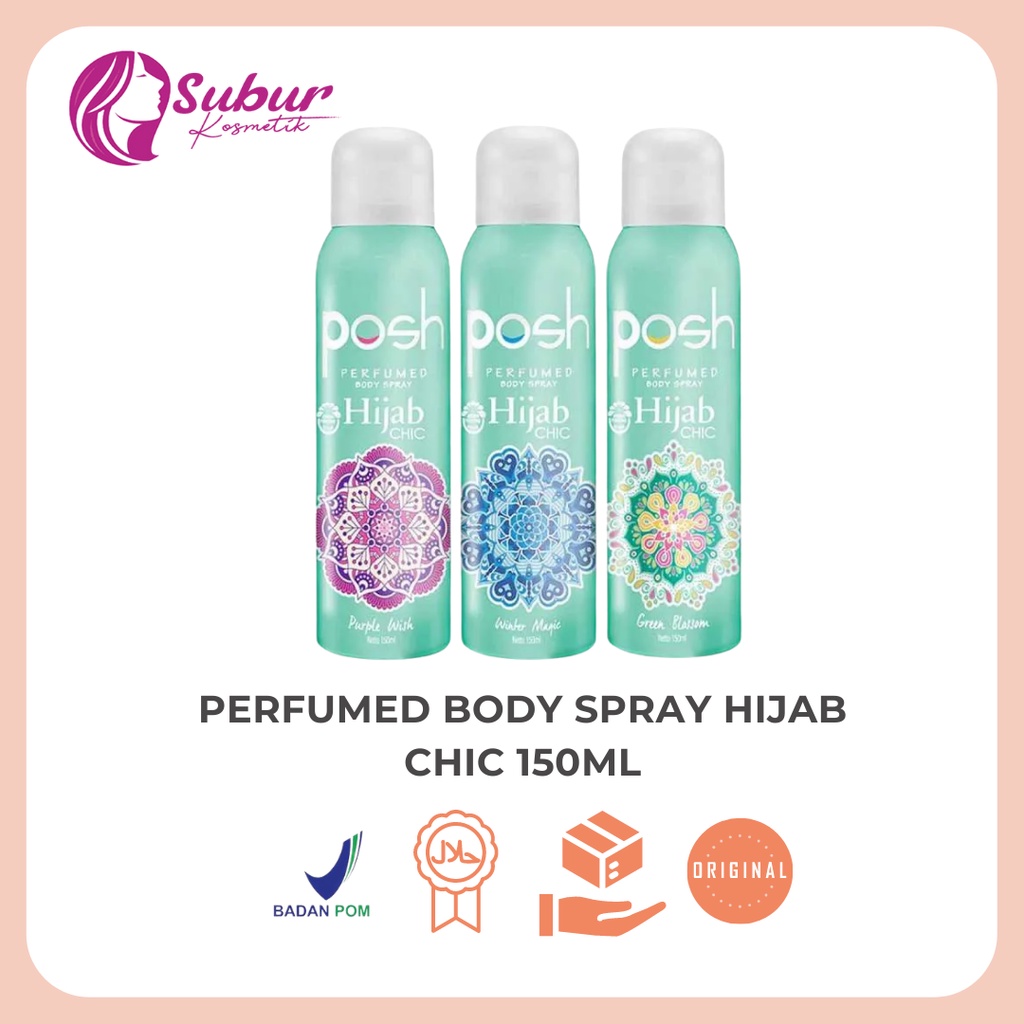 Jual Posh Perfumed Body Spray Hijab Chic 150Ml (Pengiriman Khusus Pulau ...