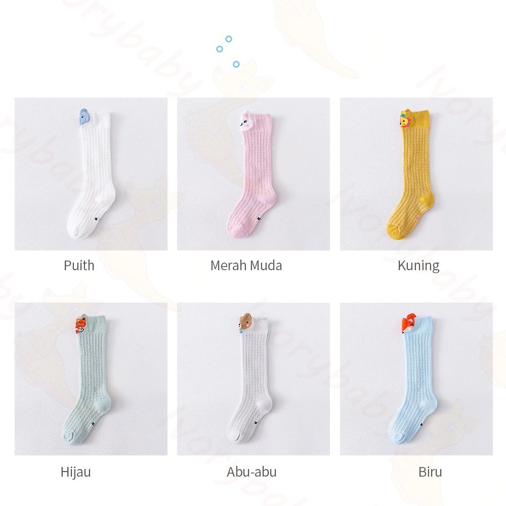 Ivorybaby Kaos kaki bayi perempuan selutut degan motif lucu kaus kaki bayi/baby socks