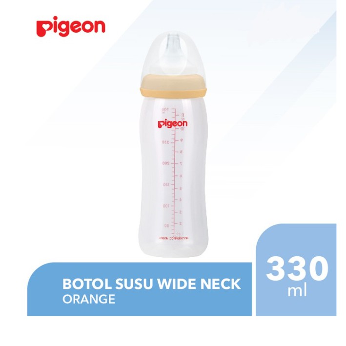 Botol Susu Bayi Pigeon Botol PP Wide Neck 330ml With Peristaltic Plus