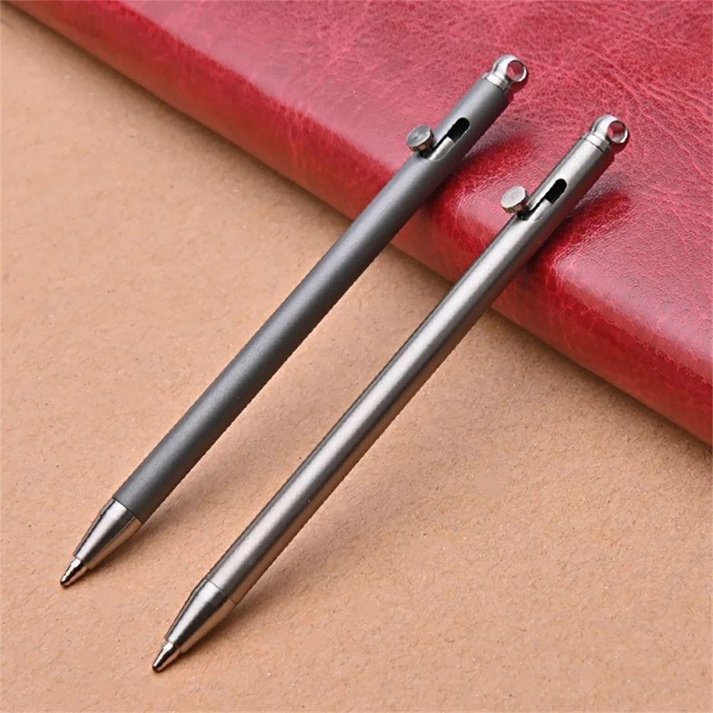 【 ELEGANT 】 Titanium Pen Portable Survival Signature Pen Gadget Gantungan Kunci Camping Outdoor Alat Peralatan Pulpen